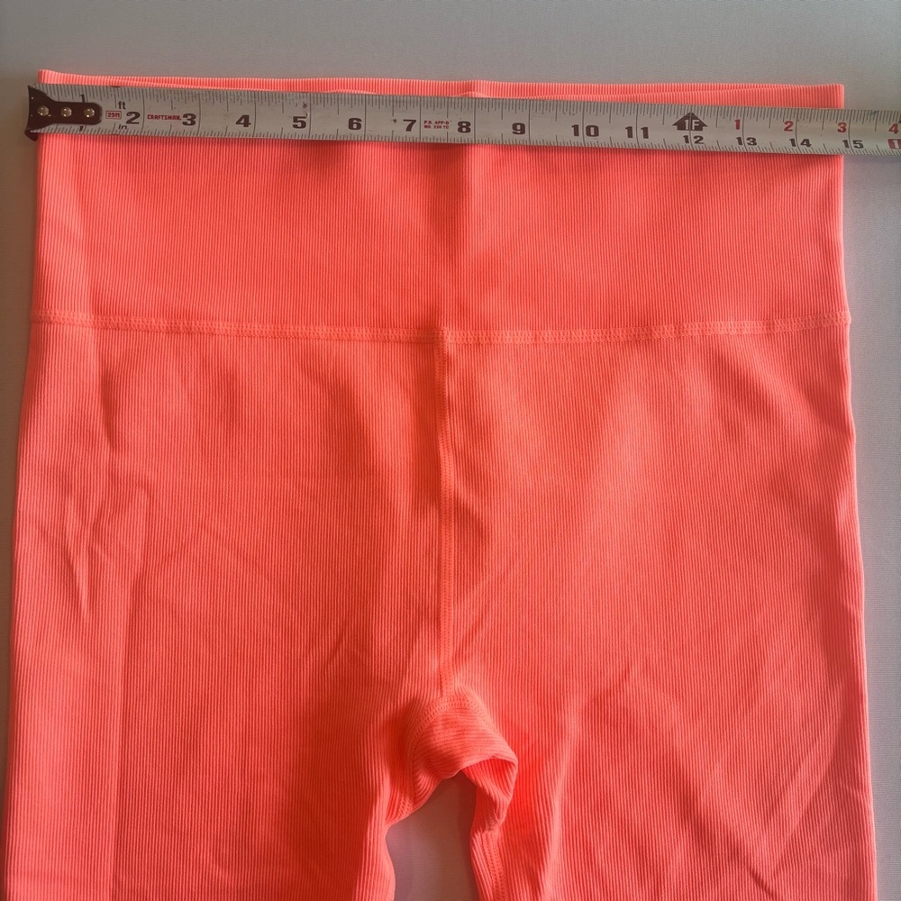 LOVE&SPORTS Neon Orange Athletic‎ Gym Shorts Spandex, High Rise Like New XL - Picture 5 of 8